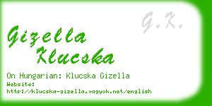 gizella klucska business card